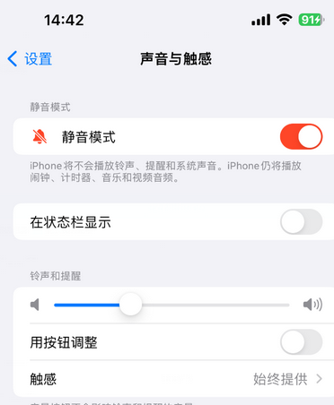 大丰镇苹果15Pro维修网点分享iPhone15Pro系列机型中隐藏静音图标 