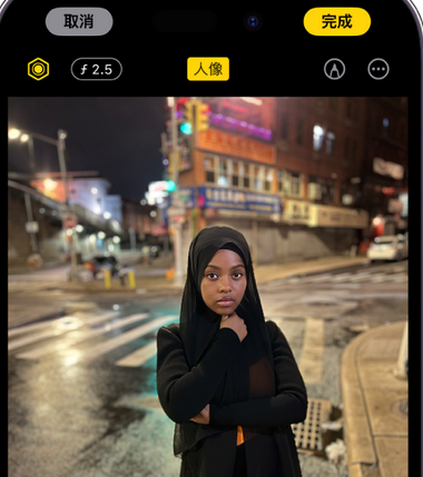 大丰镇苹果15服务店分享如何在iPhone15系列机型拍摄照片中添加人像效果 